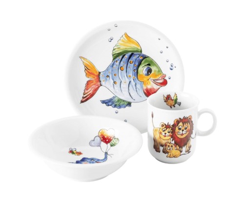 SELTMANN COLORFUL WILDLIFE Zestaw dziecięcy (3 elementy) - 2477057