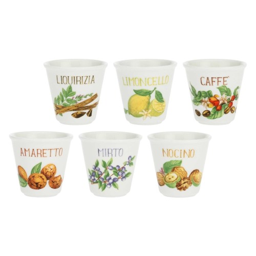 LA PORCELLANA BIANCA LIQUORELLI Zestaw 6 kieliszków - 2477956