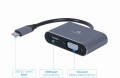 GEMBIRD ADAPTER USB TYPU C NA HDMI + VGA NA KABLU SZARY - 2480772