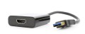 Adapter GEMBIRD A-USB3-HDMI-02 (USB 3.0 M - HDMI F; 0,15m; kolor czarny) - 1898151