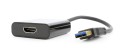 Adapter GEMBIRD A-USB3-HDMI-02 (USB 3.0 M - HDMI F; 0,15m; kolor czarny) - 2480784
