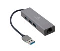 GEMBIRD ADAPTER USB-AM DO LAN GIGABIT HUB USB 3.0 X3 CZARNY - 1849665