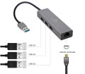 GEMBIRD ADAPTER USB-AM DO LAN GIGABIT HUB USB 3.0 X3 CZARNY - 2480790