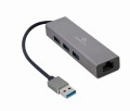 GEMBIRD ADAPTER USB-AM DO LAN GIGABIT HUB USB 3.0 X3 CZARNY - 2480787