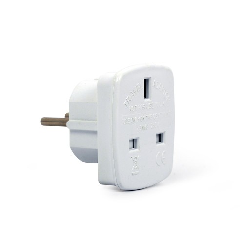 Adapter GEMBIRD A-AC-UKEU-001 (Angielski F - PL (10A) M; kolor biały) - 1452122