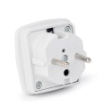 Adapter GEMBIRD A-AC-UKEU-001 (Angielski F - PL (10A) M; kolor biały) - 2480800