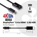 CLUB3D DisplayPort 1.4 to HDMI 2.0b HDR Active Adapter - 2480807