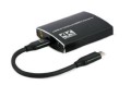 Gembird A-CM-HDMIF2-01 Adapter USB-C na dual HDMI, 4K 60Hz, czarny - 2247210
