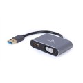 I/O ADAPTER USB3 TO HDMI/VGA/GREY A-USB3-HDMIVGA-01 GEMBIRD - 1912078