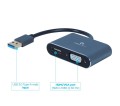 I/O ADAPTER USB3 TO HDMI/VGA/GREY A-USB3-HDMIVGA-01 GEMBIRD - 2480830