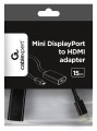 Adapter GEMBIRD A-MDPM-HDMIF-02 (Mini DisplayPort M - HDMI F; 0,15m; kolor czarny) - 2129019