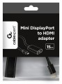 Adapter GEMBIRD A-MDPM-HDMIF-02 (Mini DisplayPort M - HDMI F; 0,15m; kolor czarny) - 2480837