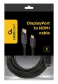 Kabel GEMBIRD CC-DP-HDMI-5M (HDMI M - DisplayPort M; 5m; kolor czarny) - 2480872