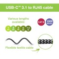 Techly ICOC U3C-RJ45-010 kabel sieciowy Srebrny, Czarny 1 m Cat6 F/UTP (FTP) - 2480922