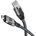 Techly ICOC U3C-RJ45-030 kabel sieciowy Srebrny, Czarny 3 m Cat6 F/UTP (FTP) - 2480931
