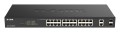 D-Link DGS-1100-26MPV2 łącza sieciowe Zarządzany L2 Gigabit Ethernet (10/100/1000) Obsługa PoE Czarny - 870144