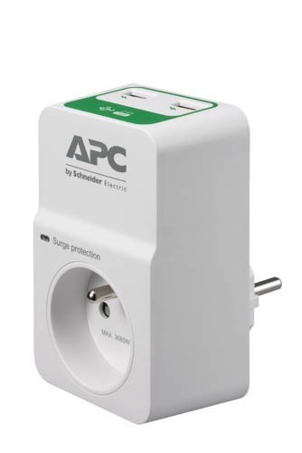 APC PM1WU2-FR ochrona przeciwprzepięciowa Biały 1 x gniazdo sieciowe 230 V - 2481941