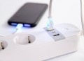 Gembird TSL-PS-S4U-01-W inteligentna listwa zasilająca 4 x gniazdo sieciowe Typu E 1,5 m 3 3880 W Biały - 2481945