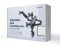 GEMBIRD BIURKOWE REGULOWANE RAMIĘ/UCHWYT NA 3 MONITORY 17-27, VESA 100X100MM, DO 7 KG - 1856016