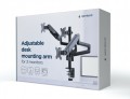 GEMBIRD BIURKOWE REGULOWANE RAMIĘ/UCHWYT NA 3 MONITORY 17-27, VESA 100X100MM, DO 7 KG - 2011403