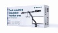 GEMBIRD BIURKOWE REGULOWANE RAMIĘ/UCHWYT NA 3 MONITORY 17-27, VESA 100X100MM, DO 6 KG - 1736065