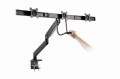 GEMBIRD BIURKOWE REGULOWANE RAMIĘ/UCHWYT NA 3 MONITORY 17-27, VESA 100X100MM, DO 6 KG - 1817745