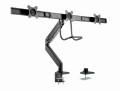 GEMBIRD BIURKOWE REGULOWANE RAMIĘ/UCHWYT NA 3 MONITORY 17-27, VESA 100X100MM, DO 6 KG - 1736055