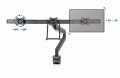 GEMBIRD BIURKOWE REGULOWANE RAMIĘ/UCHWYT NA 3 MONITORY 17-27, VESA 100X100MM, DO 6 KG - 1736060