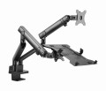 GEMBIRD BIURKOWE REGULOWANE RAMIĘ/UCHWYT NA 2 MONITORY + PÓŁKA NA NOTEBOOKA 17-32, VESA 100X100MM, DO 8 KG - 2482555