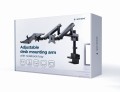 GEMBIRD BIURKOWE REGULOWANE RAMIĘ/UCHWYT NA 2 MONITORY + PÓŁKA NA NOTEBOOKA 17-32, VESA 100X100MM, DO 8 KG - 1736048