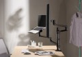 GEMBIRD BIURKOWE REGULOWANE RAMIĘ/UCHWYT NA MONITOR + PODSTAWKA NA NOTEBOOKA 17-32, VESA 100X100MM, DO 8 KG - 1817781