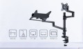 GEMBIRD BIURKOWE REGULOWANE RAMIĘ/UCHWYT NA MONITOR + PODSTAWKA NA NOTEBOOKA 17-32, VESA 100X100MM, DO 8 KG - 1735990