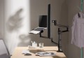 GEMBIRD BIURKOWE REGULOWANE RAMIĘ/UCHWYT NA MONITOR + PODSTAWKA NA NOTEBOOKA 17-32, VESA 100X100MM, DO 8 KG - 1735988