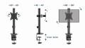 GEMBIRD BIURKOWE REGULOWANE RAMIĘ NA MONITOR 17"-32", DO 9 KG - 1735938