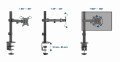 GEMBIRD BIURKOWE REGULOWANE RAMIĘ/UCHWYT NA MONITOR 17-32, VESA 100X100MM, DO 9 KG - 1769704