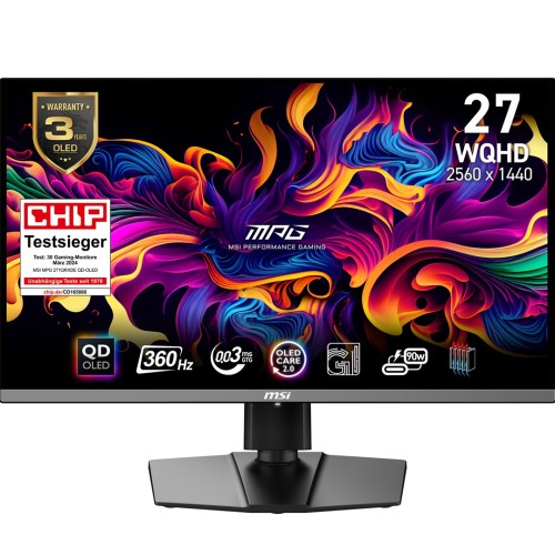 Monitor MSI MPG 271QRXDE QD-OLED 67cm (26,5") QHD 16:9 DP/HDMI/USB-C PD90W 360Hz - 2482792