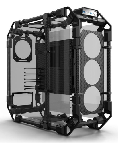 Alphacool Apex Skeleton Full Tower Czarny, Węgiel - 2483549