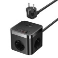 Listwa zasilająca Baseus PowerCombo 3AC+2U+2C 30W EU (1,5m; czarny) - 2481936