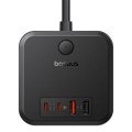 Listwa zasilająca Baseus PowerCombo 3AC+2U+2C 30W EU (1,5m; czarny) - 2481937
