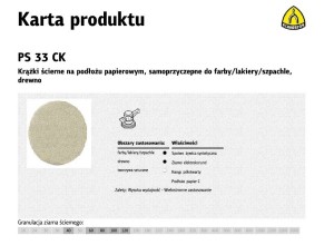 KLINGSPOR KRĄŻEK ŚCIERNY SAMOPRZYCZEPNY 225mm  PS33CK gr.100 /50szt.