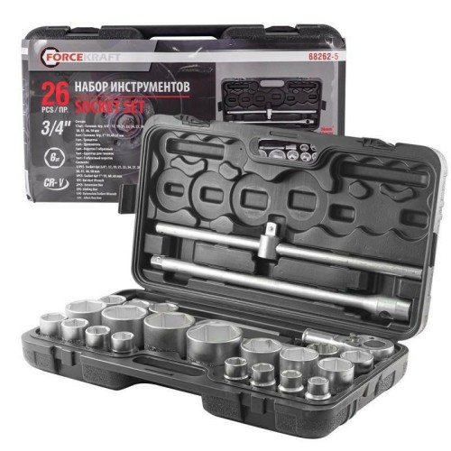 ZESTAW KLUCZY 26el. 3/4" - 1"  6KĄT.   /FORCEKRAFT - 2236132