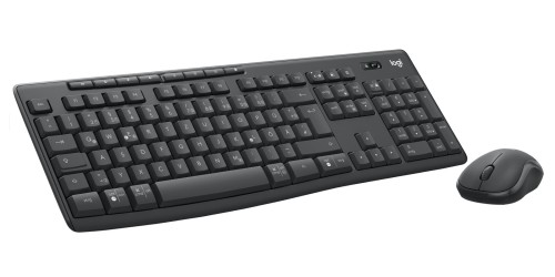 Logitech 920-012065 klawiatura Dołączona myszka Biuro RF Wireless + Bluetooth QWERTZ Niemiecki Grafitowy - 2484021