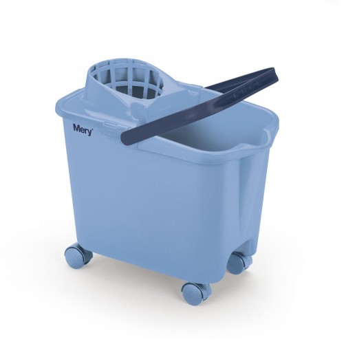 MERY Prostokątne wiadro na kółkach z wyciskaczem 14 ltr - 2485085