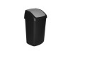 Curver Swing-Top 50 l Prostokątny Plastik Czarny, Szary - 2173182