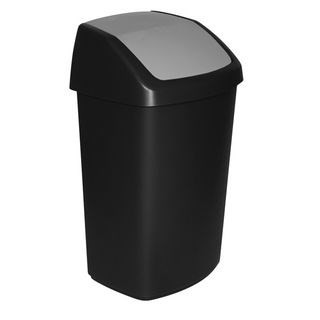 Curver Swing-Top 50 l Prostokątny Plastik Czarny, Szary - 2173182