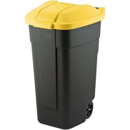CURVER KOSZ NA ODPADY CZARNY 110L... /POKRYWA ŻÓŁTA - 2485091