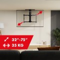 MACLEAN UCHWYT DO TV ELEKTRYCZNY SUFITOWY, OBSŁUGA TUYA, MAX VESA 600X400, OBRÓT 90ST. PILOT, 32"-75", 35KG MC-490 - 2487034