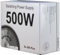 Inter-Tech SL-500 Plus moduł zasilaczy 500 W 20+4 pin ATX ATX Srebrny - 2487669