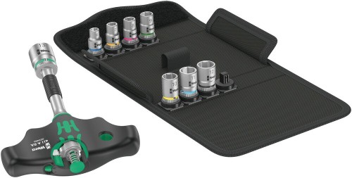 WERA Zestaw nasadki z grzechotką typu T 1/4" 9-częściowy w etui KRAFTFORM KOMPAKT 400 RA SET2 - 2431679