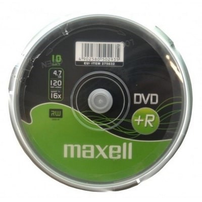MAXELL Płyta DVD+R 4,7 GB, Prędkość zapisu 16X, 10 szt. w opakowaniu SPINDEL, najlepsze do archiwizacji - 2462360
